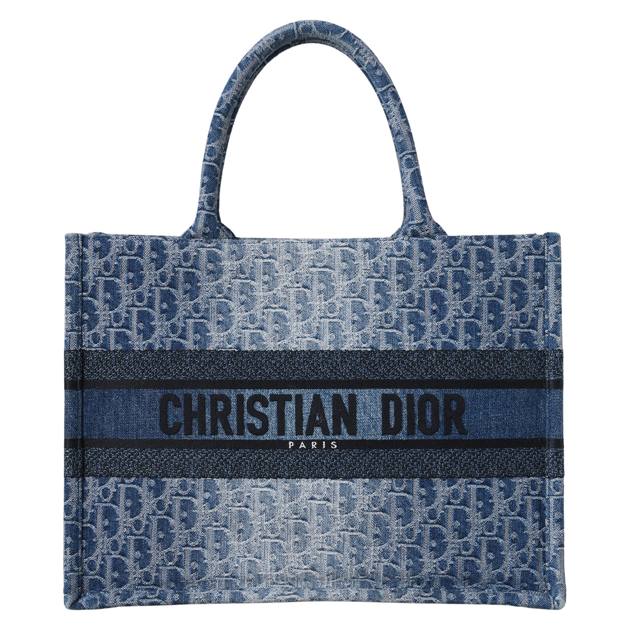 CHRISTIAN DIOR(USED)디올 데님 북토트 미듐